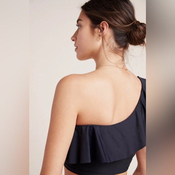NWT Anthropologie Allihop Ruffle Swim Bikini Top Womens Large Beach Vacation - Picture 2 of 8